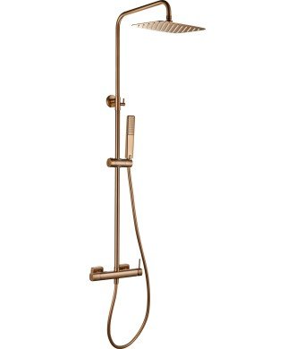 Columna de ducha Grifo Firenze Oro Rosa Cepillado IMEX