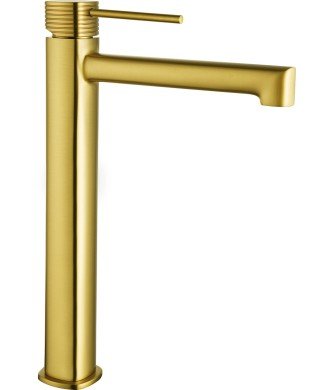 Grifo de lavabo Alto Firenze Oro Cepillado IMEX