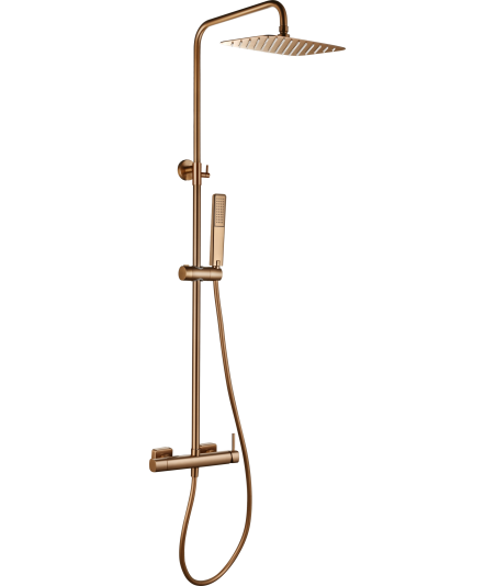 Columna de ducha Toscana Oro Rosa Cepillado IMEX