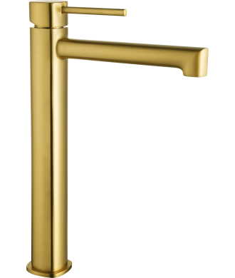 Grifo de lavabo Alto Toscana Oro Cepillado IMEX