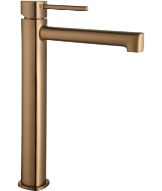 Grifo de lavabo Alto Toscana Oro Rosa Cepillado IMEX