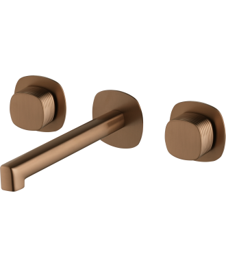 Grifo Empotrado de Lavabo Firenze Oro Rosa Cepillado IMEX