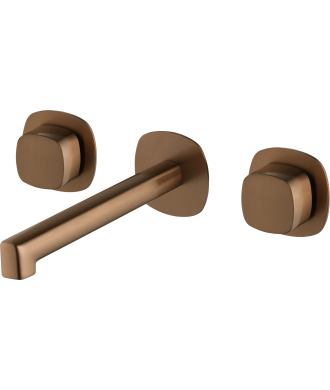 Grifo Empotrado de Lavabo Toscana Oro Rosa Cepillado IMEX