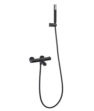 Kit Baño/Ducha Termostático Bless Negro Mate IMEX