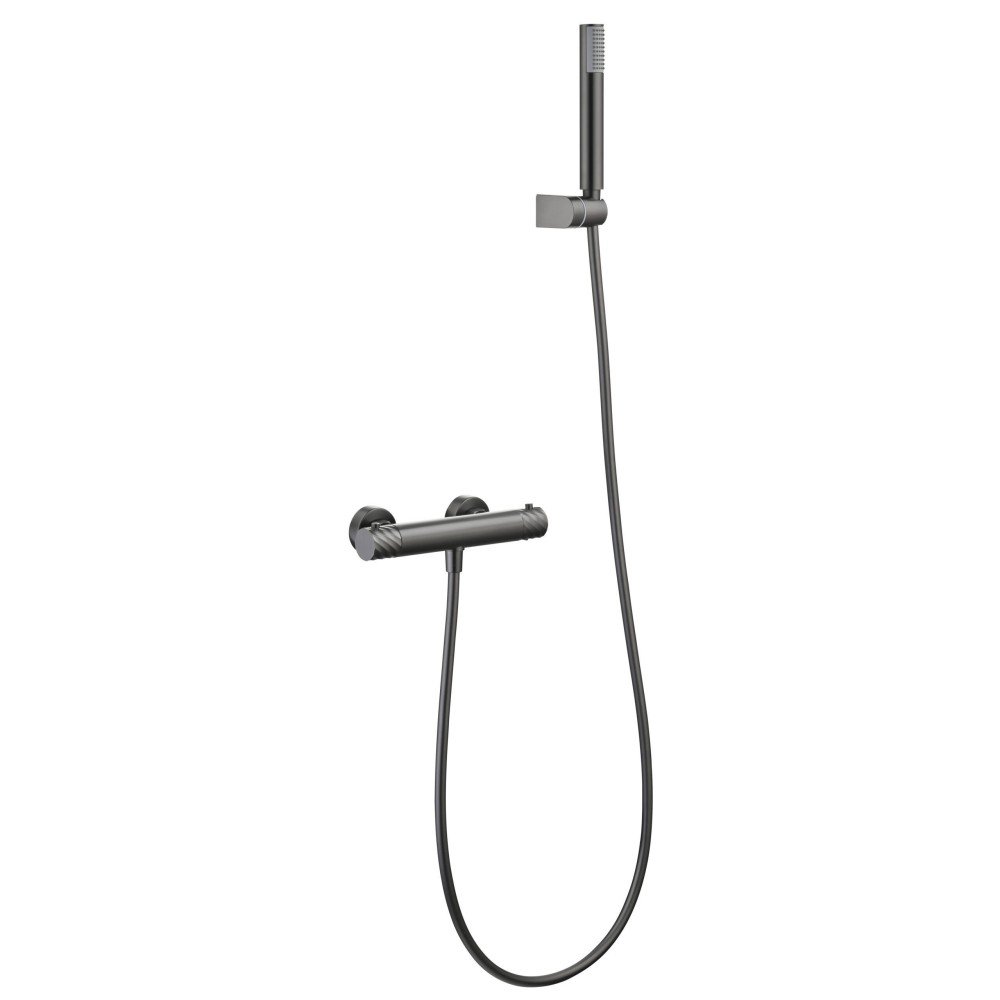Kit de Ducha Termostático Bless Black Gun Metal IMEX