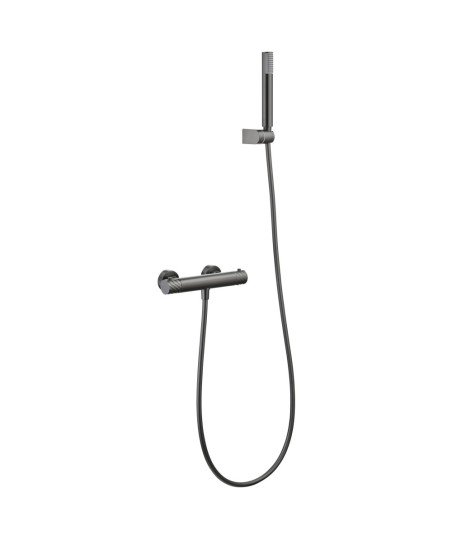 Kit de Ducha Termostático Bless Black Gun Metal IMEX