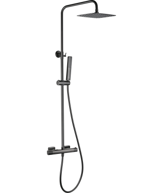 Columna de ducha Termostática Firenze Black Gun Metal IMEX