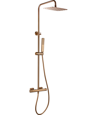 Columna de ducha Termostática Firenze Oro Rosa Cepillado IMEX