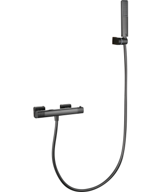 Kit de Ducha Termostático Firenze Black Gun Metal IMEX