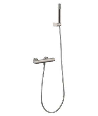 Kit Ducha Termostático Génova Níquel Cepillado IMEX
