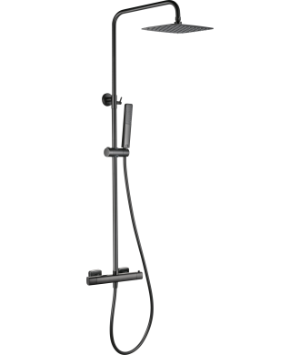 Columna de ducha Termostática Toscana Black Gun Metal IMEX
