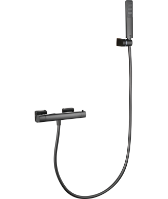 Kit de Ducha Termostático Toscana Black Gun Metal IMEX