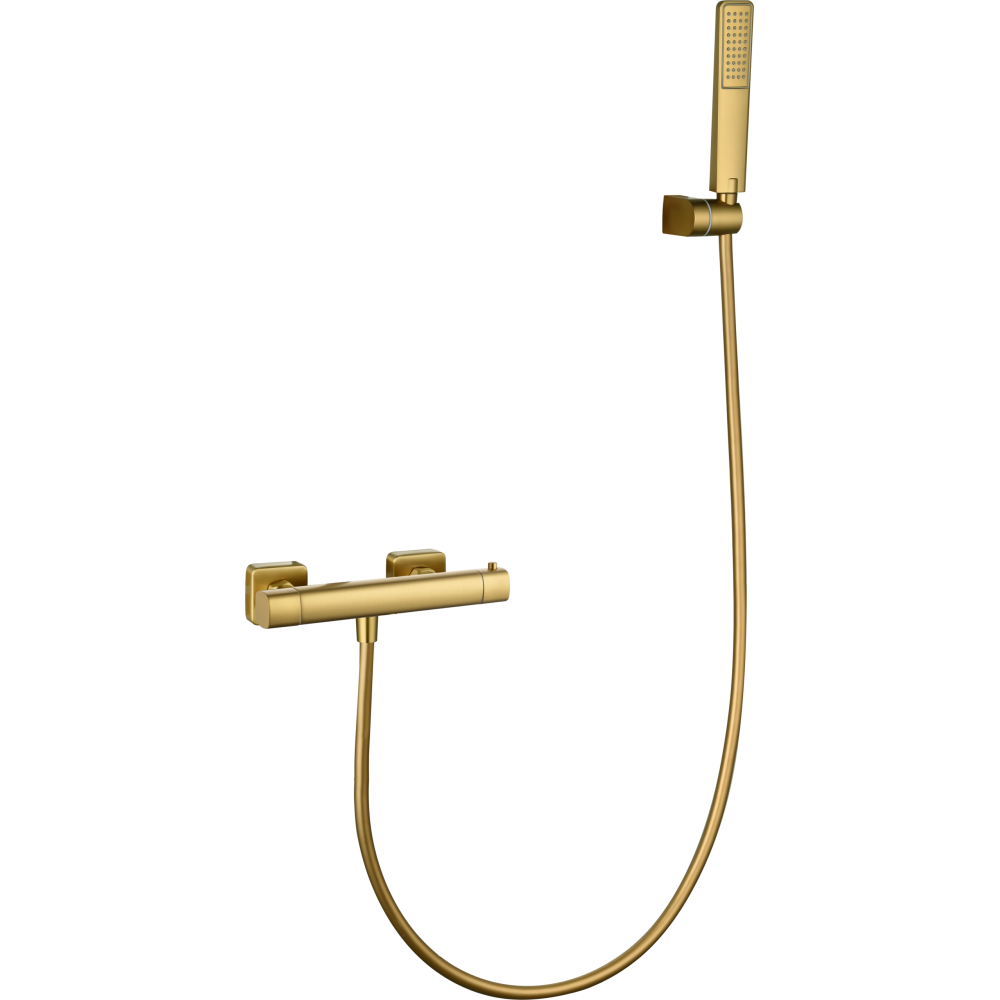 Kit de Ducha Termostático Toscana Oro Cepillado IMEX