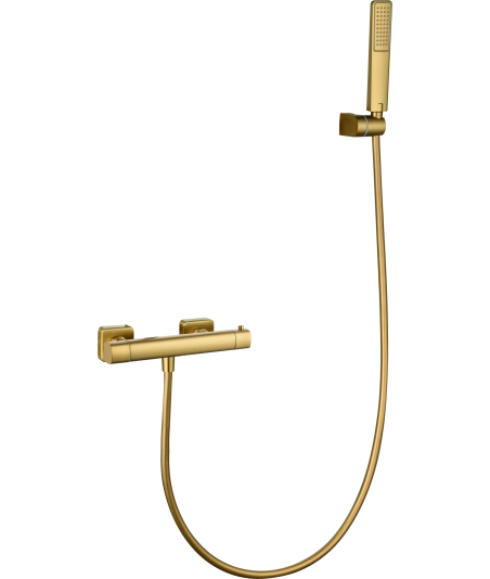 Kit de Ducha Termostático Toscana Oro Cepillado IMEX