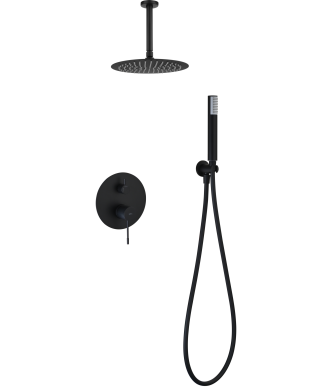 Ducha empotrada techo Piamonte Negra IMEX