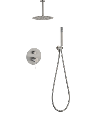 Ducha empotrada techo Piamonte Níquel Cepillado IMEX