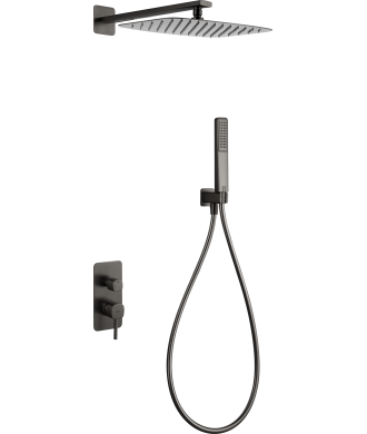 Ducha empotrada pared Toscana Black Gun Metal IMEX