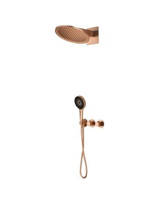 Ducha Termostática Empotrada Bolonia oro rosa cepillado IMEX