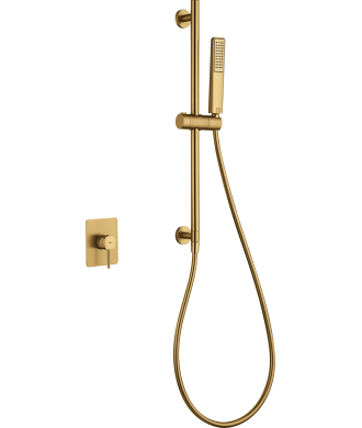 Set Grifo Empotrado 1 Vía Firenze Con Mango oro cepillado IMEX