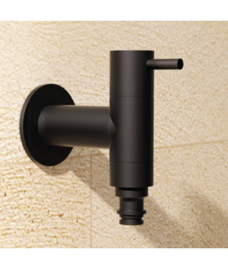 Griferia Auxiliar Jardin Arches Acero S.316 Negro Mate IMEX