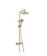 Columna termostática en oro cepillado round élite IO