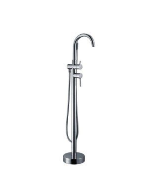Grifo pie de bañera round IO externo