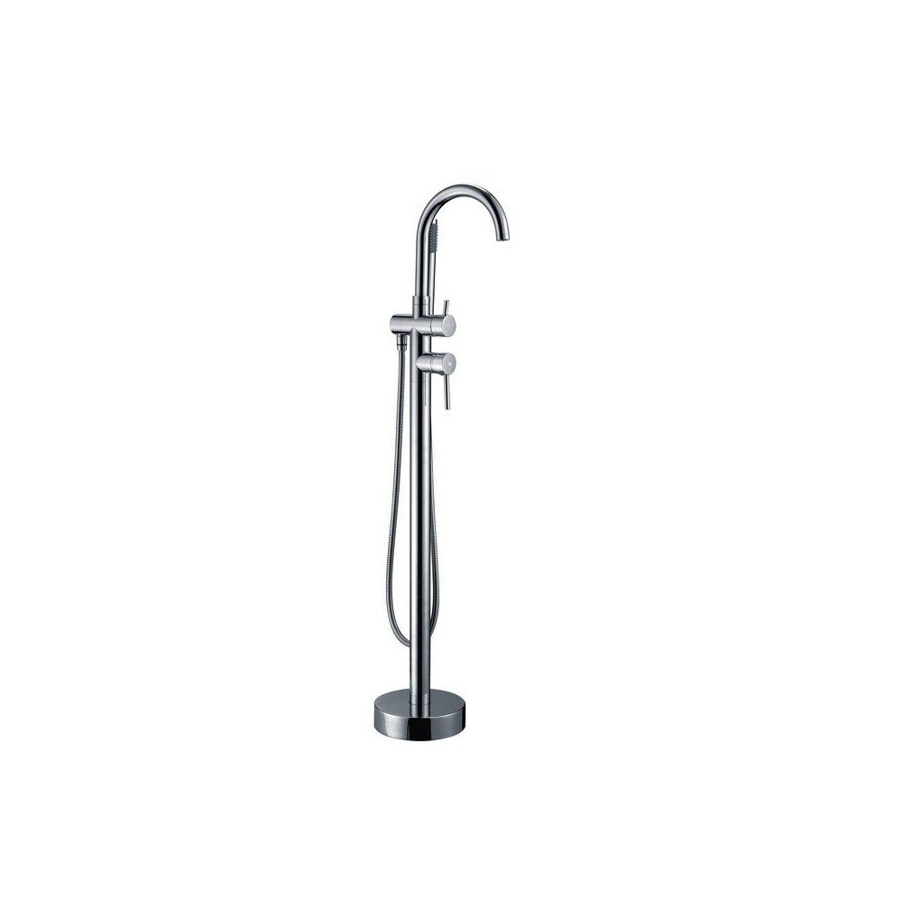 Grifo pie de bañera round IO externo
