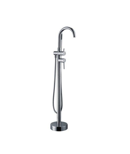 Grifo pie de bañera round IO externo