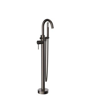 Grifo pie de bañera titanio round IO