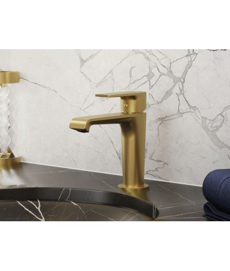 Grifo de lavabo oro cepillado Fiore IO