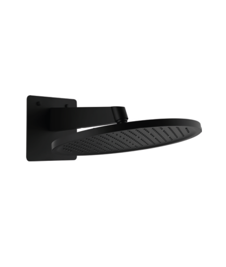 Rociador Redondo Ø33cm Espesor 15mm Negro Mate IMEX