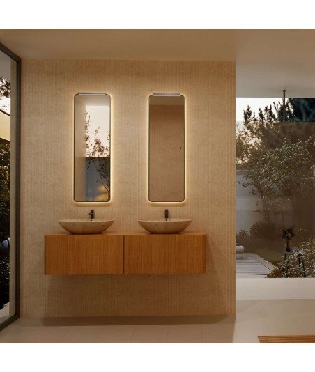 Espejo led black gun metal 100 x 50 Ledimex Palermo