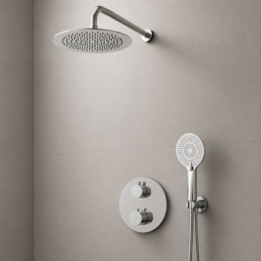 Ducha empotrada termostática cromo |  modelo Round GME