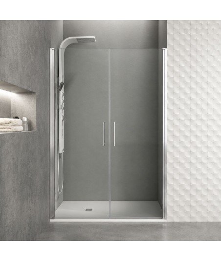Mampara de ducha con 2 puertas abatibles 180 grados | Open Combi I