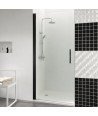 Mampara negra de ducha con 1 puerta abatible | Open A Black
