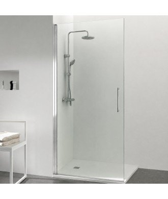 Mampara de ducha de una puerta abatible sin cierre ✓ Open A free