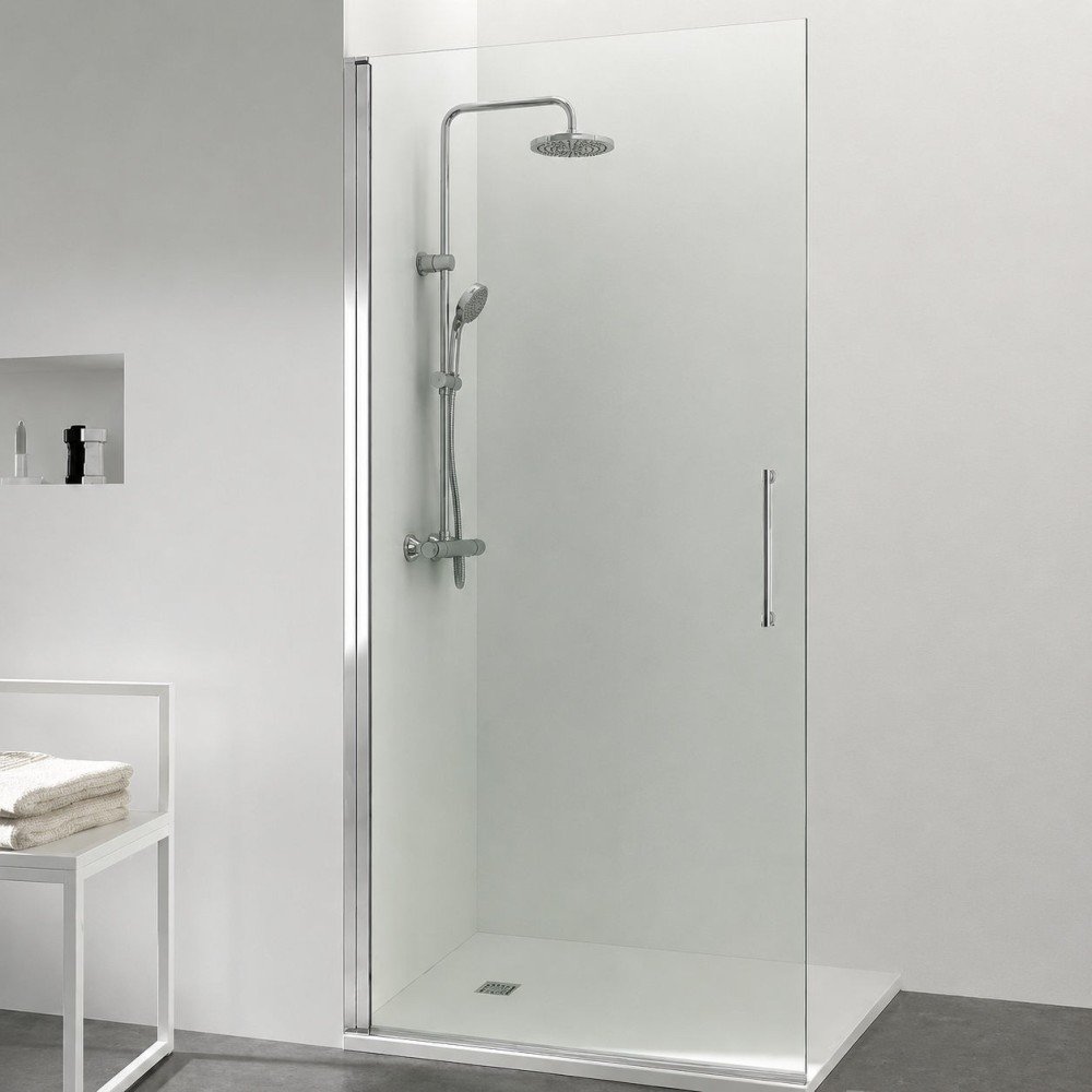Mampara de ducha de una puerta abatible sin cierre ✓ Open A free