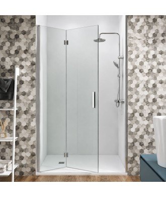 Mamparra frontal de ducha con 2 hojas plegables | Glass Combi 1