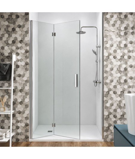 Mamparra frontal de ducha con 2 hojas plegables | Glass Combi 1
