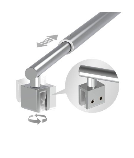 Mampara de ducha fija más una puerta abatible 【serie 300 TR524】