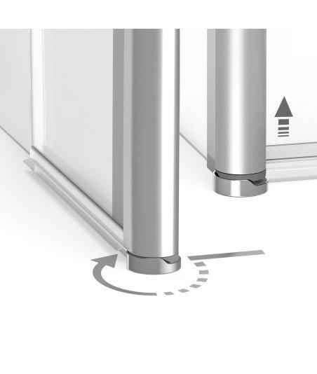 Mampara de ducha fija más una puerta abatible 【serie 300 TR524】
