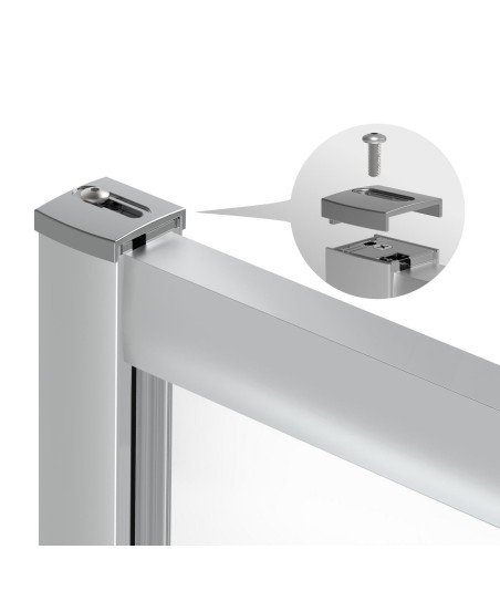 Mampara angular un lado plegable + un lado corredera 【TR705 + TR707】