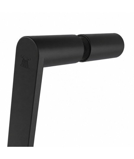 Mampara de ducha negra fijo + puerta corredera Bella