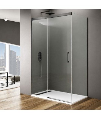 Mampara de ducha en titanio rectangular Basic