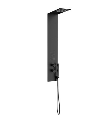 Columna de hidromasaje negra inoxidable Victoria IO