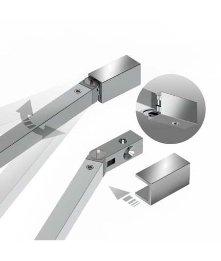 Mampara de ducha frontal plegable con bisagras Nardi | NA300