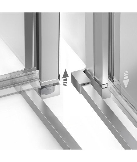 Mampara de ducha frontal plegable con bisagras Nardi | NA300