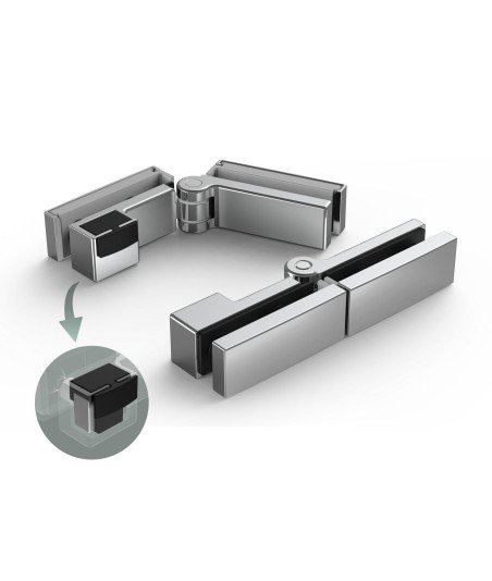 Mampara de baño rectangular plegable Prisma | Mamparas Blau