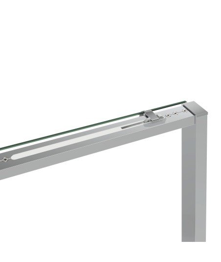 Mampara rectangular corredera más lateral fijo Delta | Blanco mate