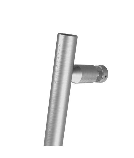 Mampara de ducha fijo más puerta corredera acero inox cepillado Babilon